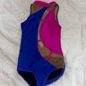 Kids Dance Costume in Blue and Pink